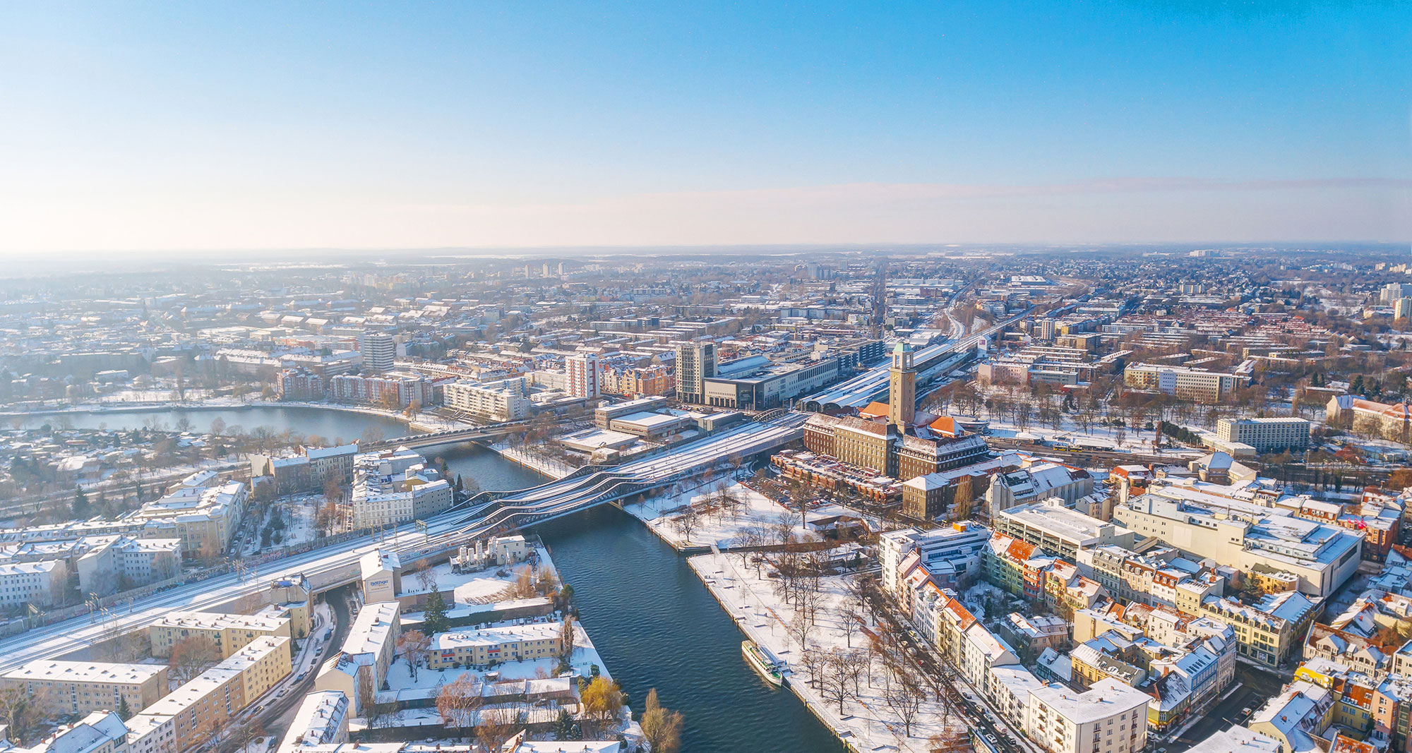 Luftaufnahme Berlin im Winter